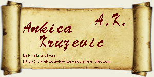 Ankica Kružević vizit kartica